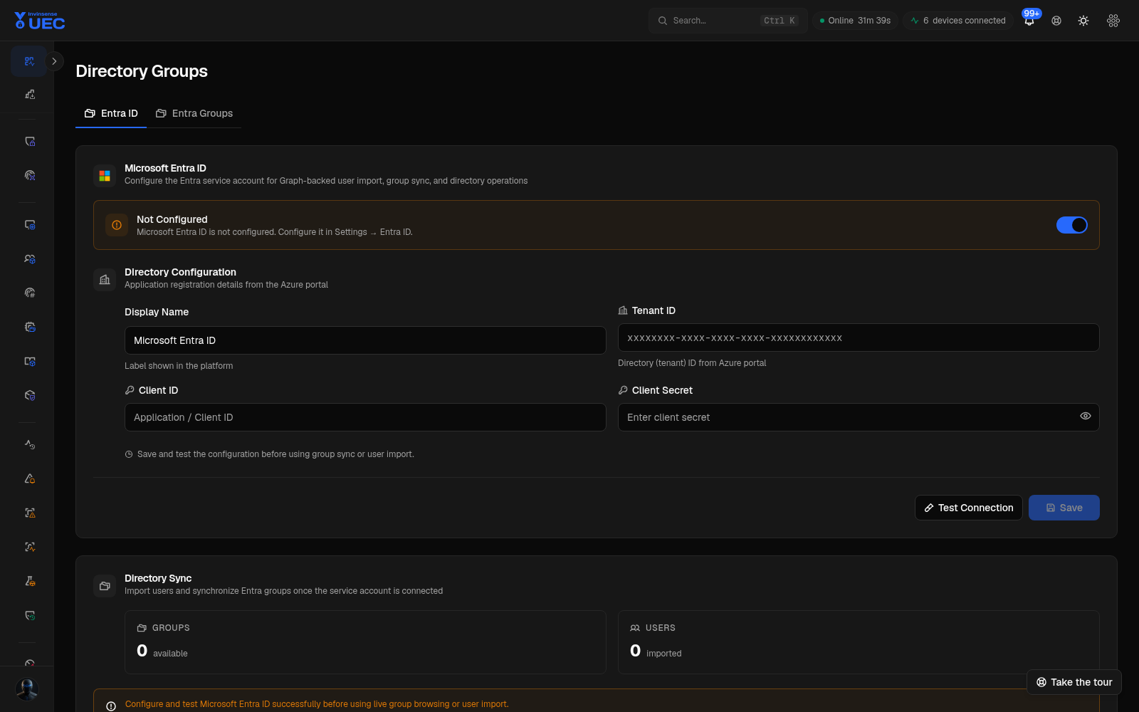 Directory Groups in dark mode