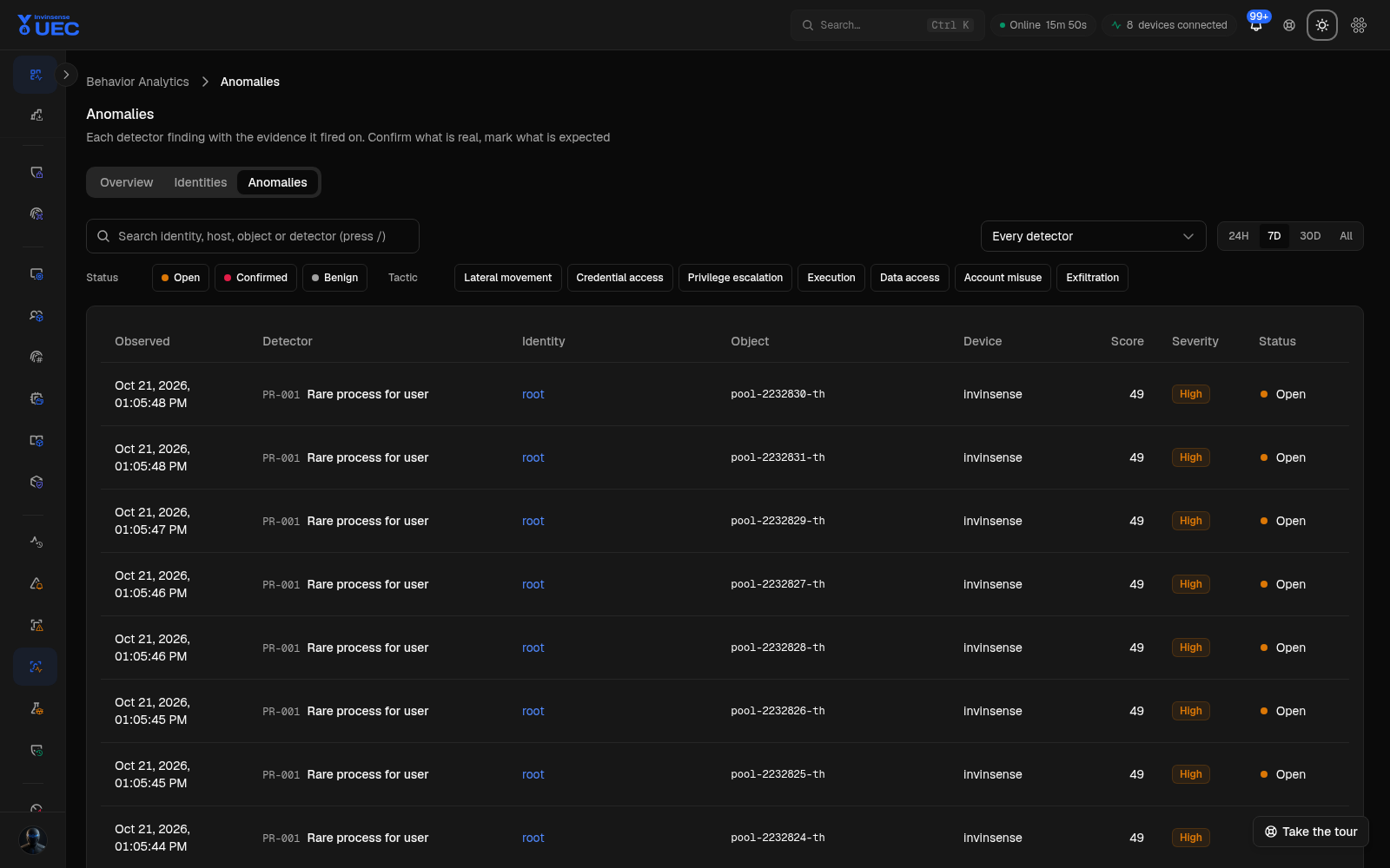 Anomalies in dark mode