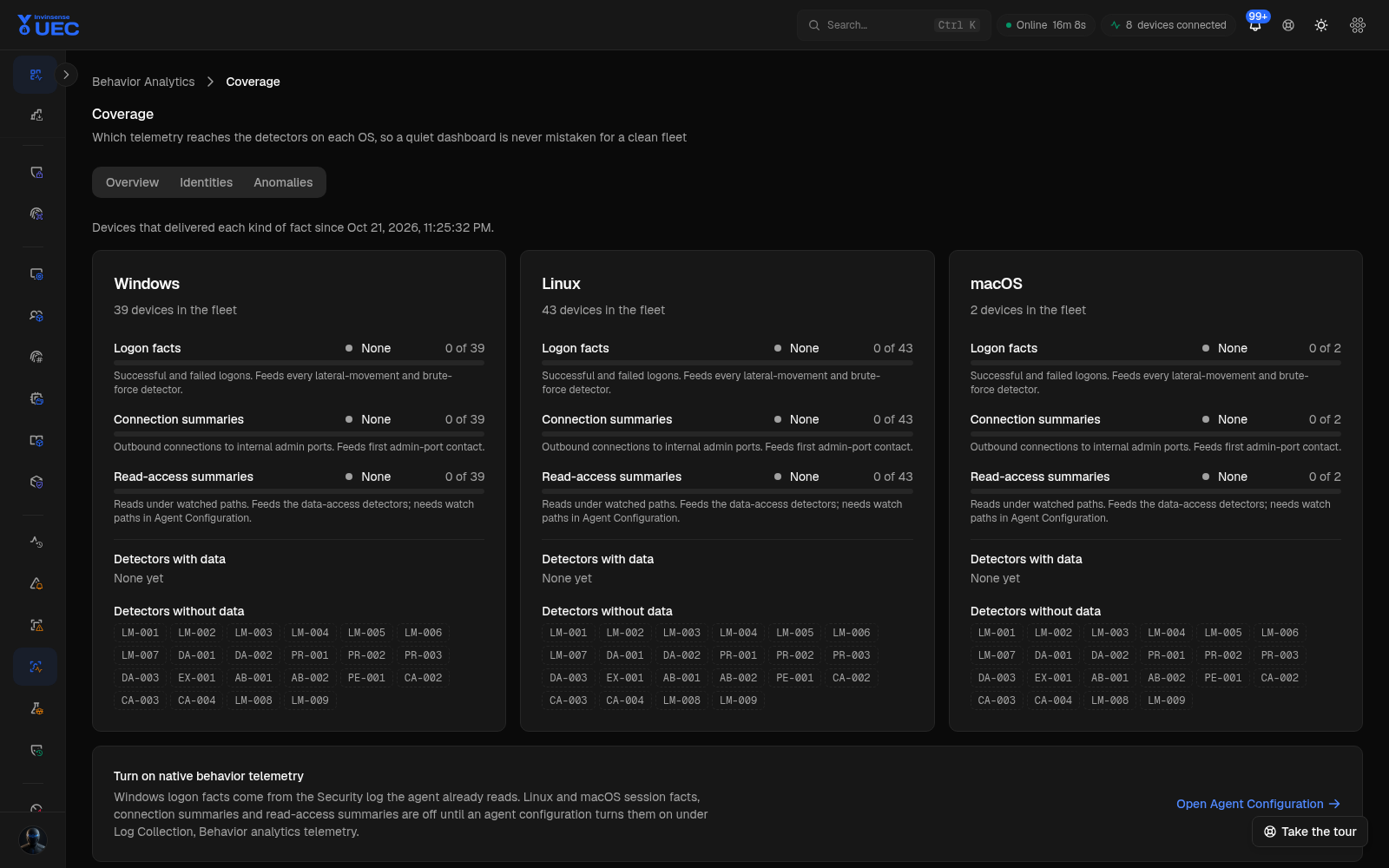 Coverage in dark mode