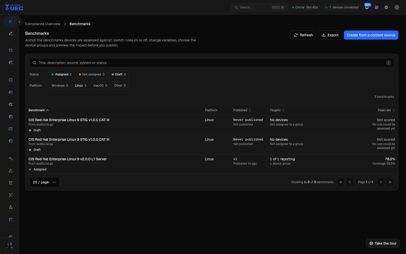 Benchmarks in dark mode