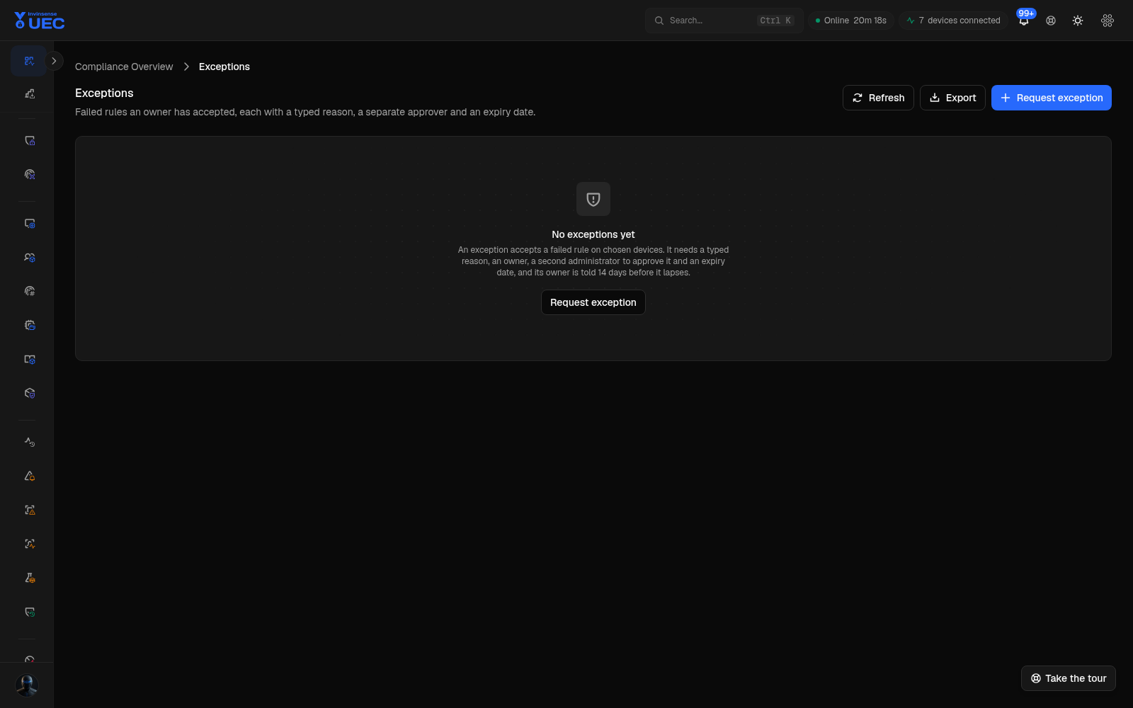 Exceptions in dark mode