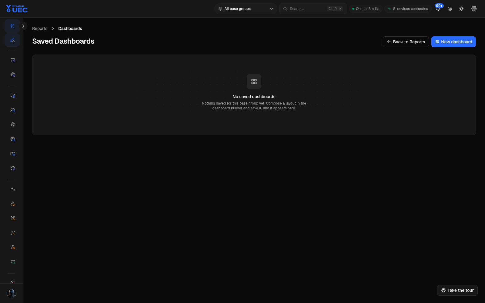 Saved Dashboards in dark mode