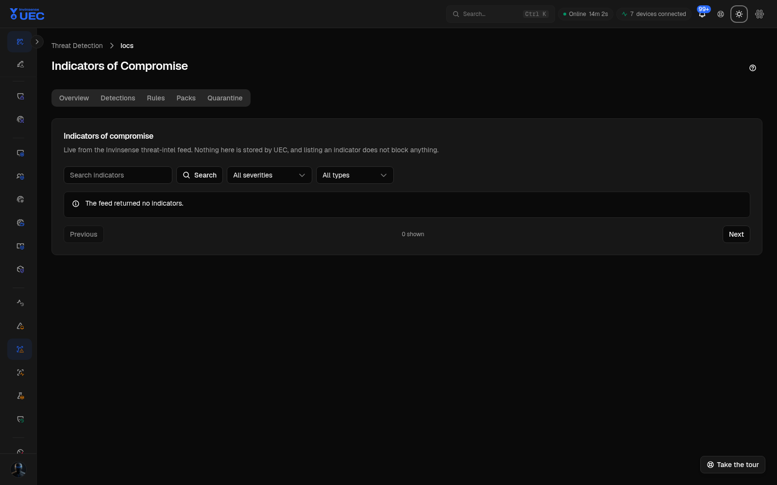 IOCs in dark mode