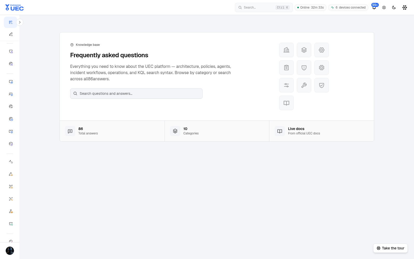 FAQ in light mode