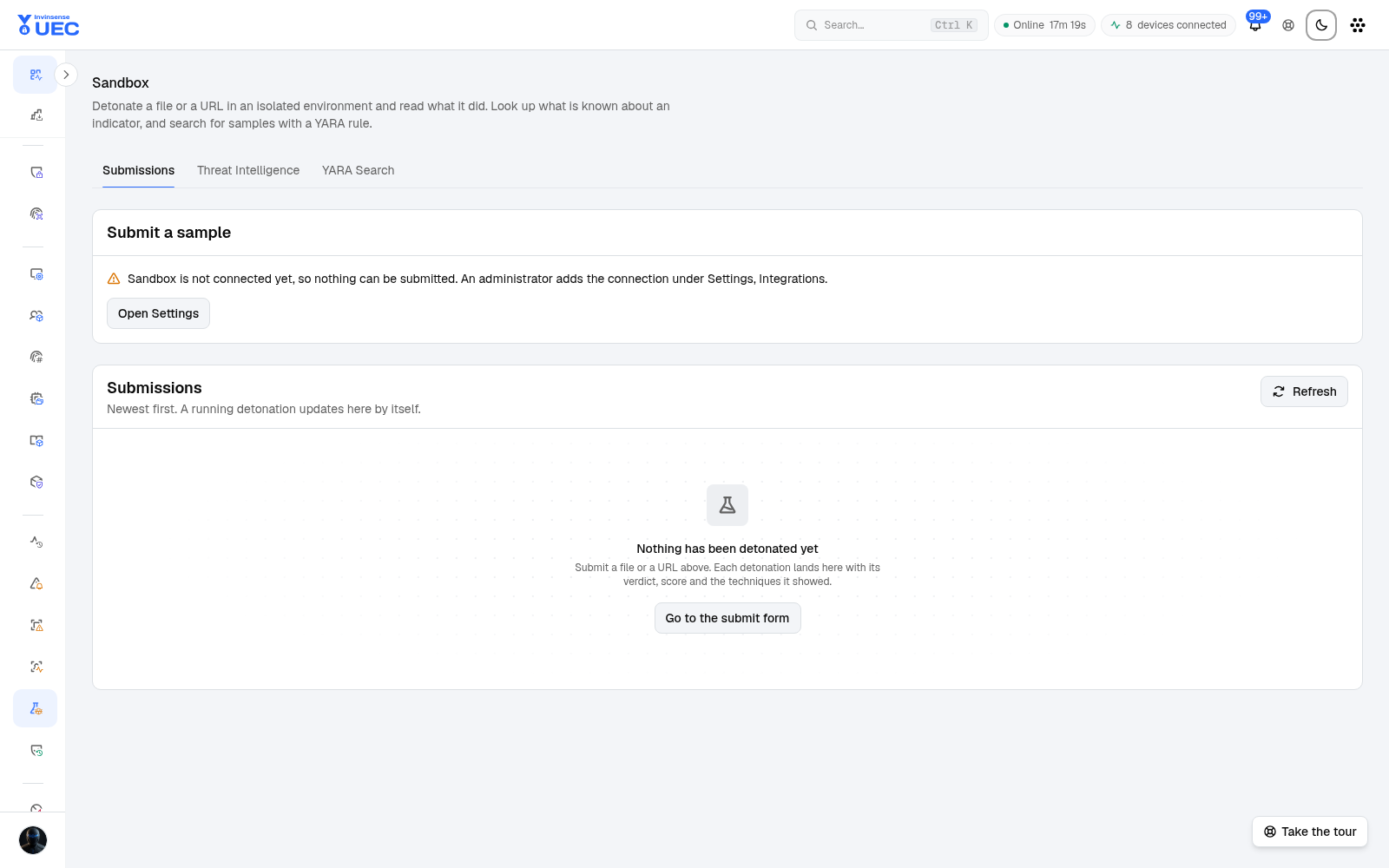 Sandbox in light mode