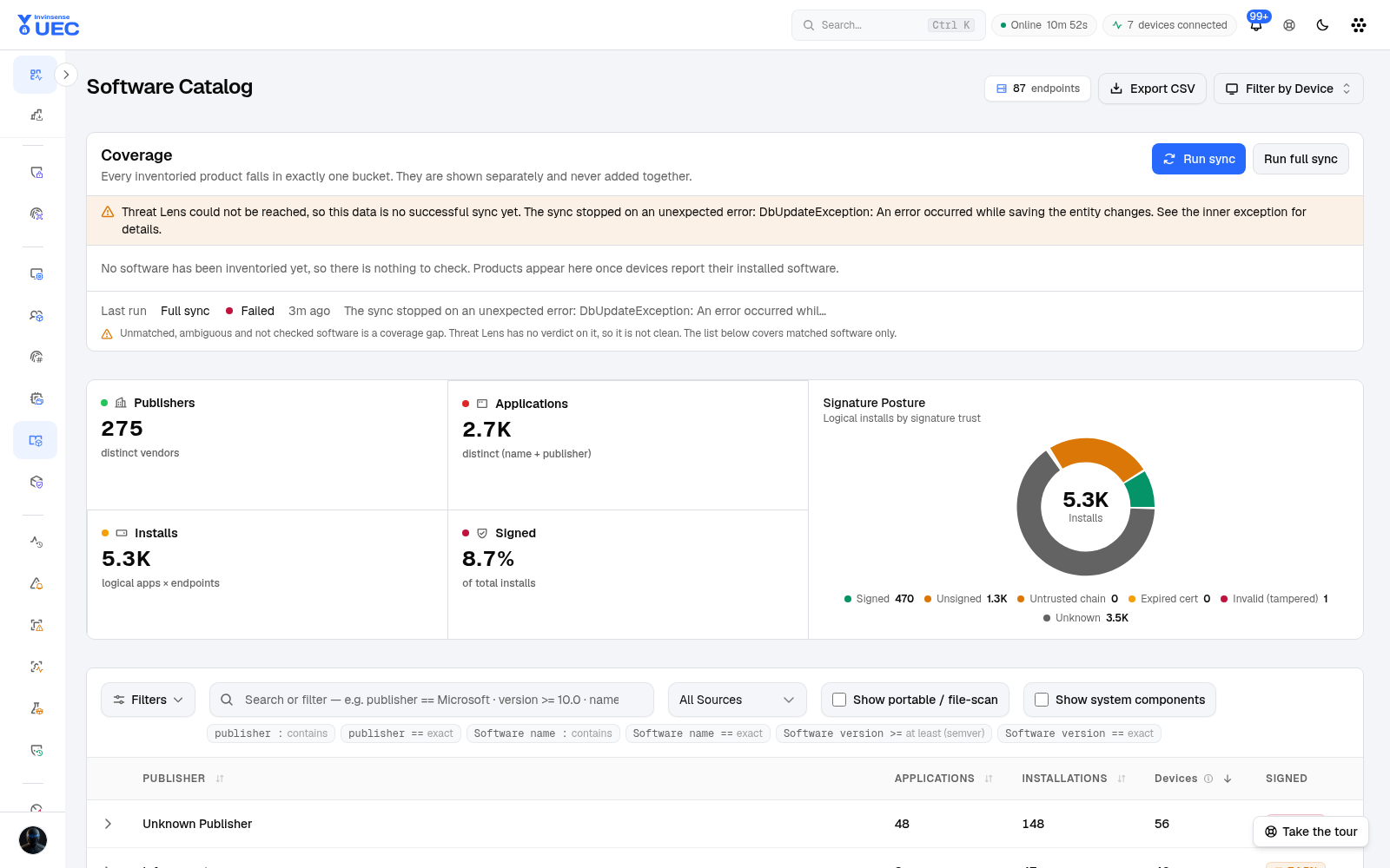 Software Catalog publisher view in light mode